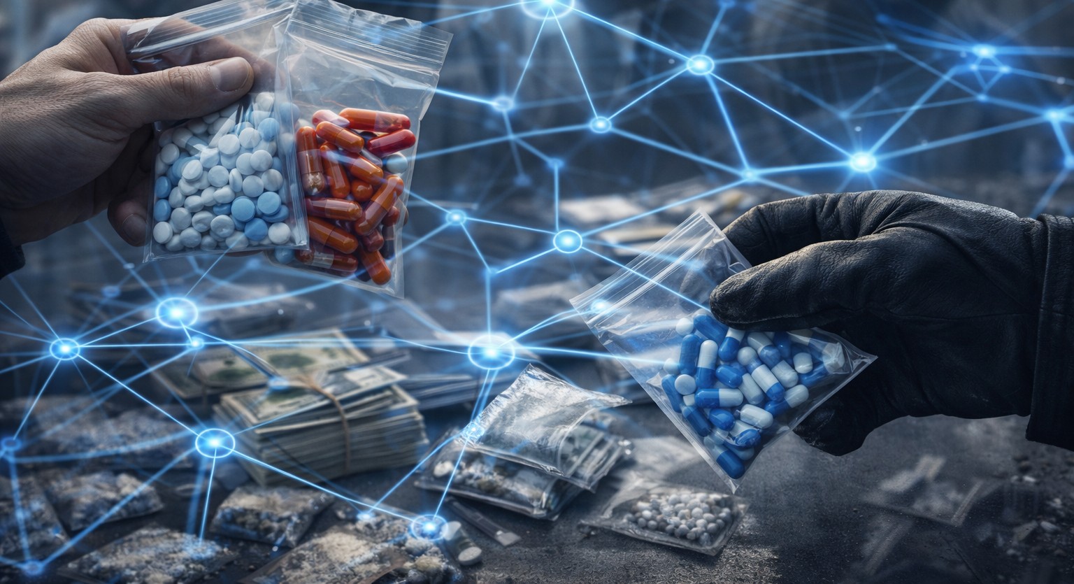 Drug exchange network in urban setting