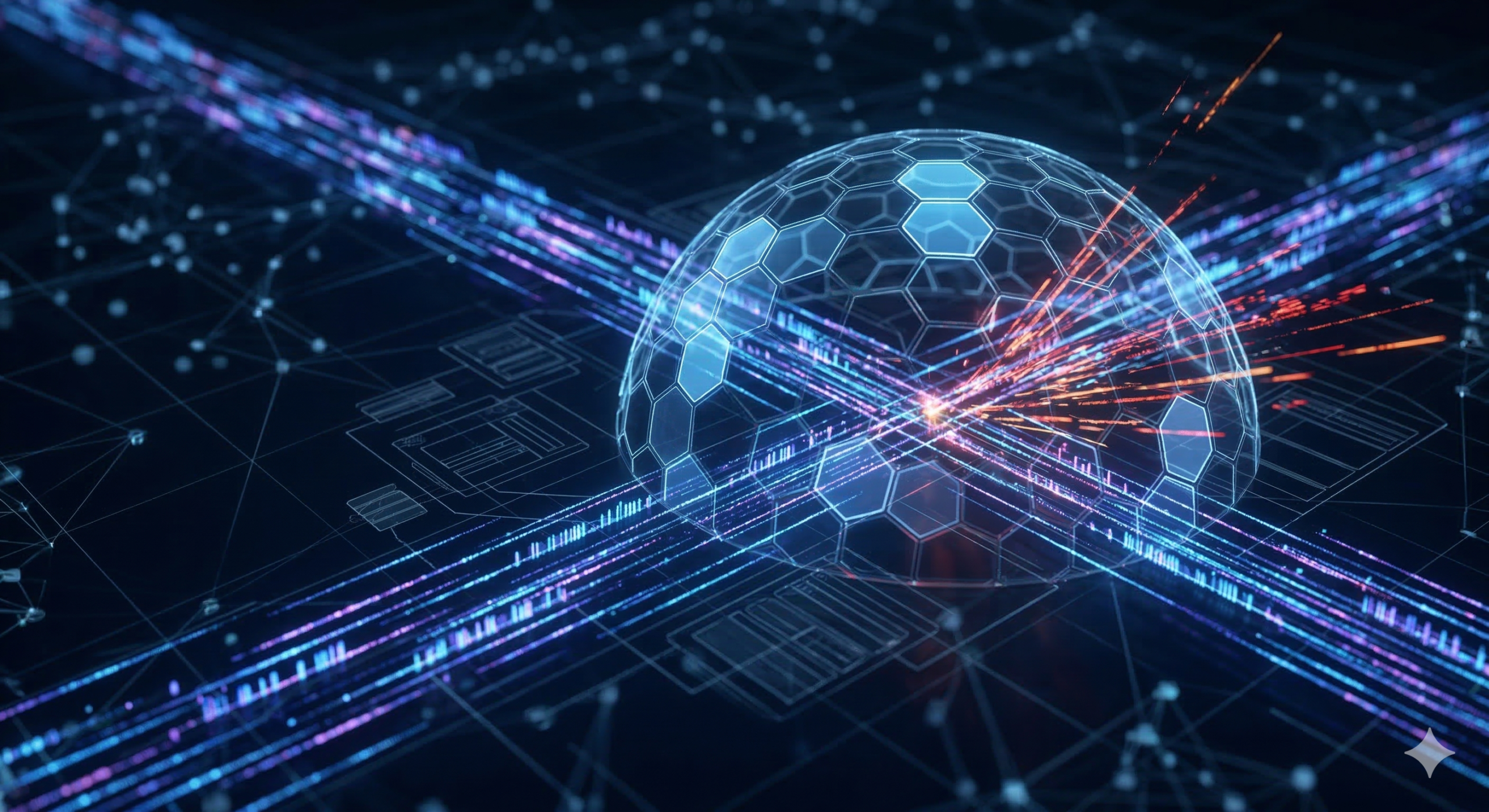 abstract cybersecurity data shield