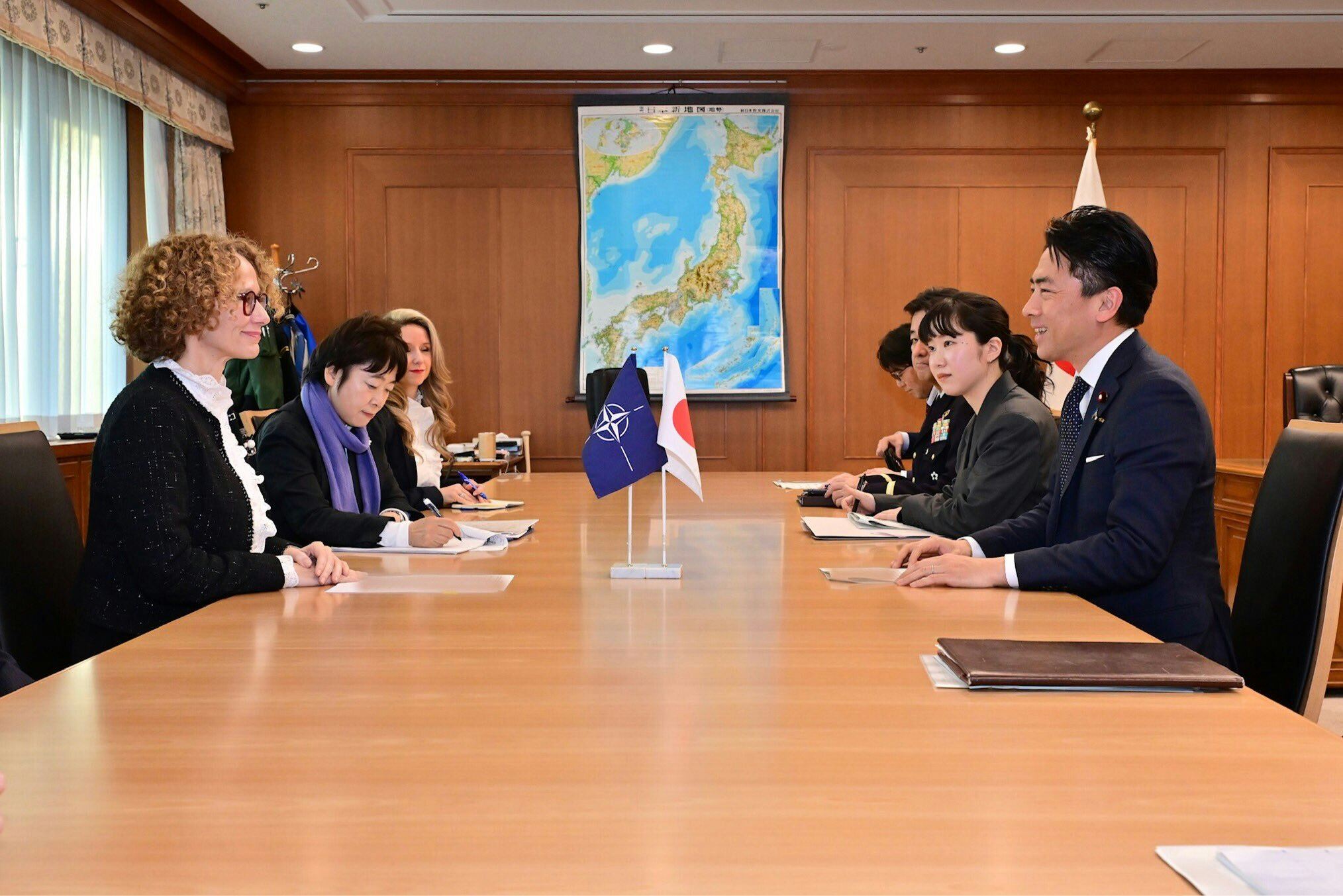 NATO Deputy Secretary General Radmila Shekerinska meets with Shinjirō Koizumi, Minister of Defence of Japan