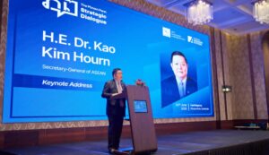 ASEAN Secretary-General Dr. Kao Kim Hourn participates in the inaugural Phnom Penh Strategic Dialogue in Cambodia.