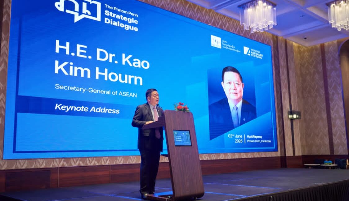 ASEAN Secretary-General Dr. Kao Kim Hourn participates in the inaugural Phnom Penh Strategic Dialogue in Cambodia.