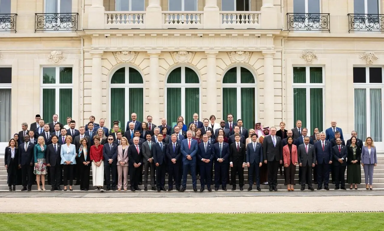 Ministers and delegates attend the OECD Ministerial Council Meeting 2026 at OECD headquarters in Paris.
